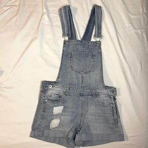 Womens Demin Short Overalls